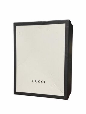 Large Empty Gucci White & Black Logo Sneaker Boot Pumps or Gift Box 13 x 10 x 5